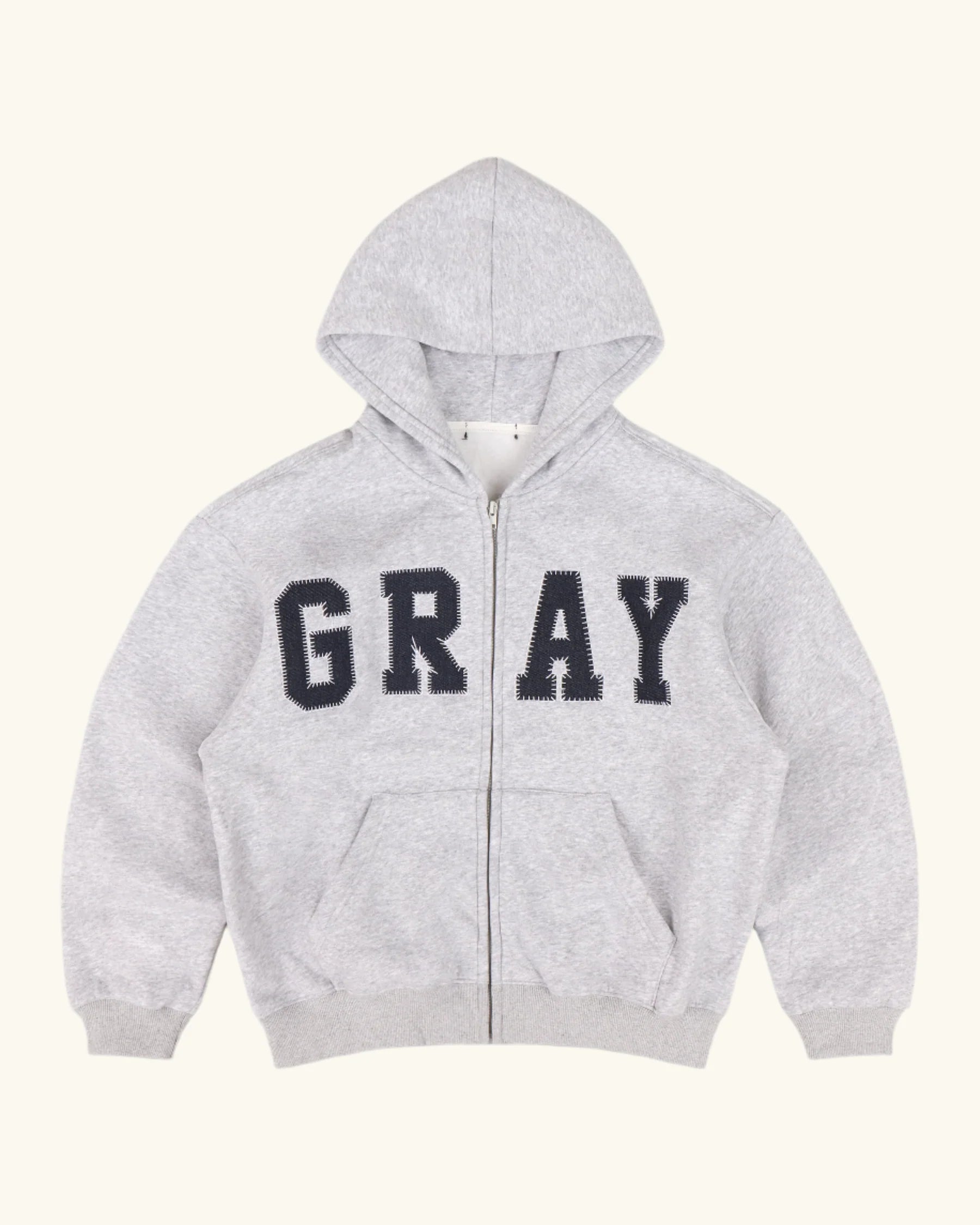 Threaded Grey Hoodie