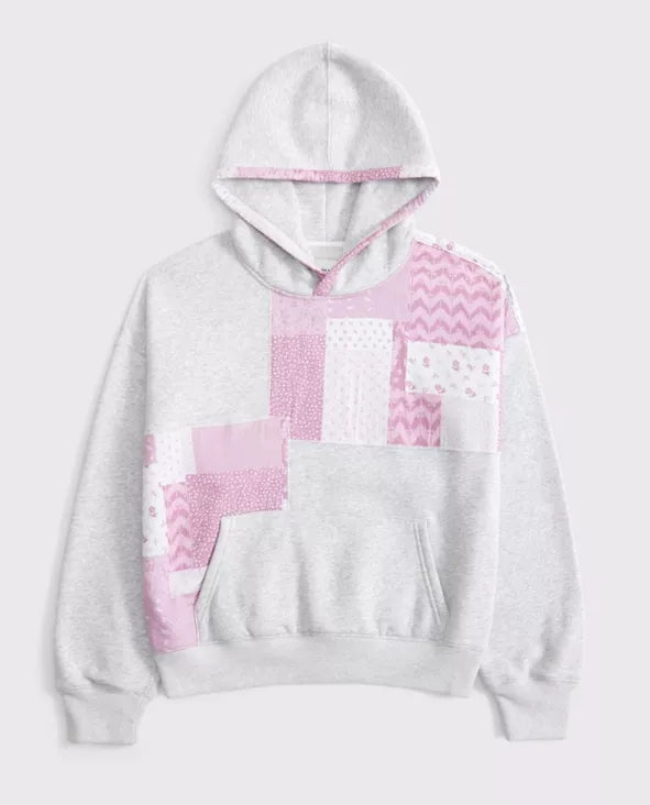 Abercrombie & Fitch Pink Patchwork Hoodie