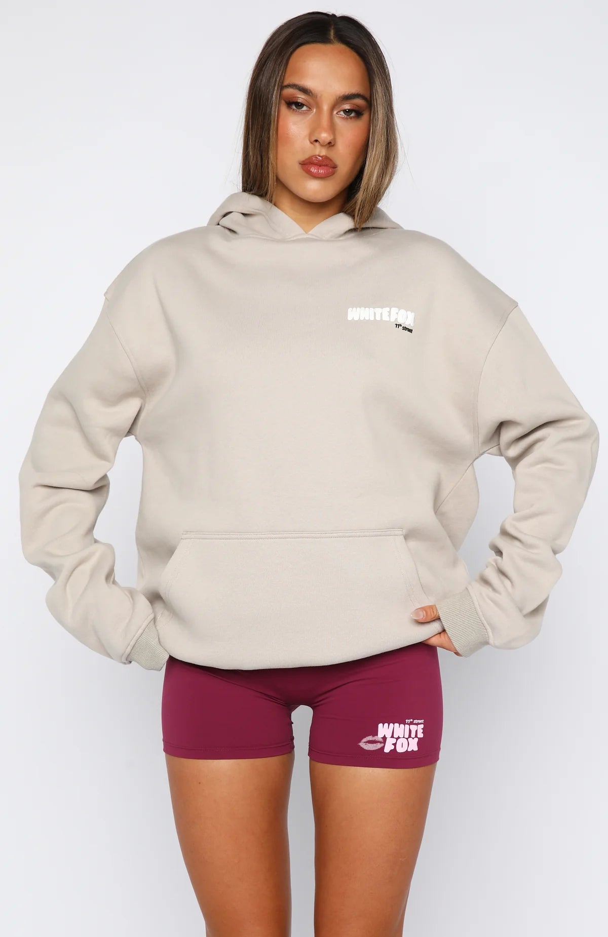 White Fox - 11th Street She's So Lucky Oversized Hoodie Moon Kiss